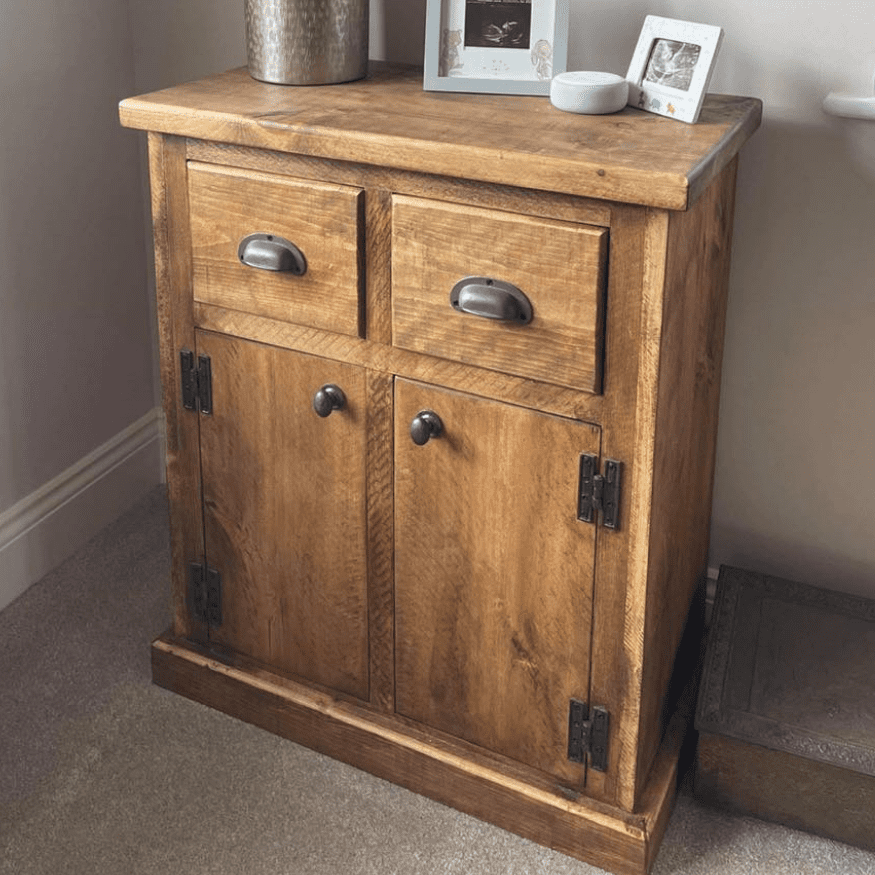 The Calow Rustic Solid wood Sideboard with drawers
