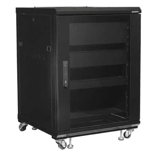 Sanus 34in Tall AV Rack 15U Component Rack for Home Theater Equipment
