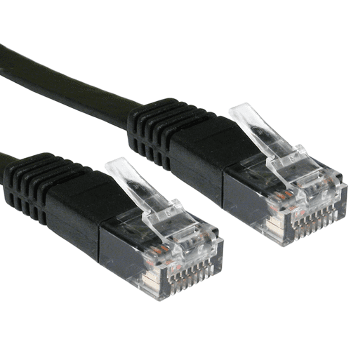 ACE CAT6 Stranded Bare Copper Patch Lead Black 0.5m (157001)
