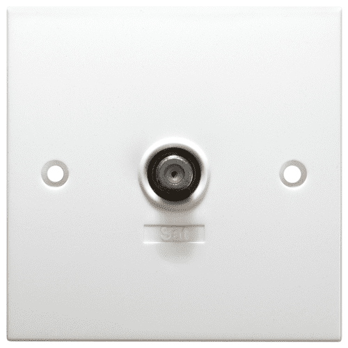 Antiference Single Non-isolated F Flush Shielded Outlet Plate