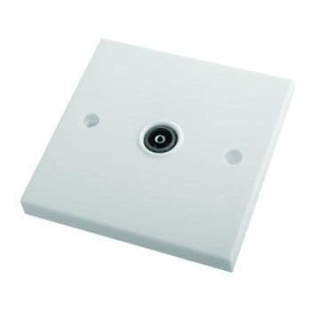 Antiference Single TV Isolated Outlet Plate