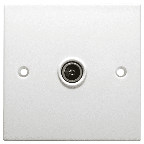 Antiference Single TV Non-isolated Outlet Plate