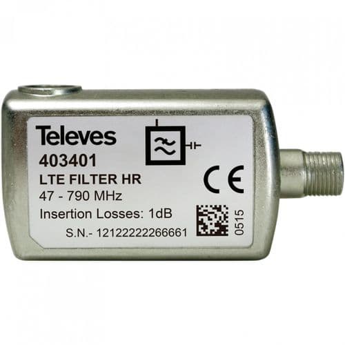 Televes LTE60 Low Pass Filter 21-60 F Indoors Selective
