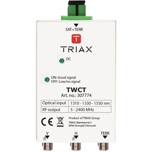 Triax Wideband Optical Converter with Separate Terrestrial (307774)