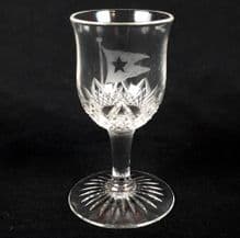 Beautiful White Star Line 1st Class Crystal Liquer Glass