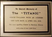 Genuine/Original 'In Sacred Memory of the Titanic' In Memoriam Card