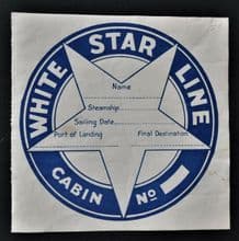 Genuine/Original White Star Line Luggage Sticker