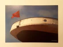 Nomadic Stern / White Star Line Flag Postcard