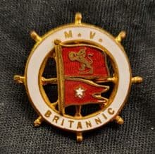 Original Cunard/White Star Line MV Britannic Pin Badge