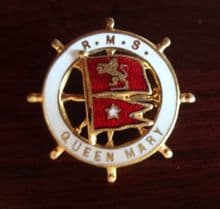 Original Cunard White Star RMS Queen Mary Pin Badge/Brooch