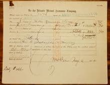Original RMS Titanic Insurance Claim Document