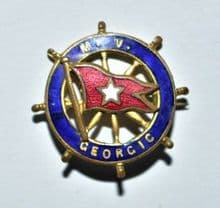 Original White Star Line MV Georgic Pin Badge/Brooch