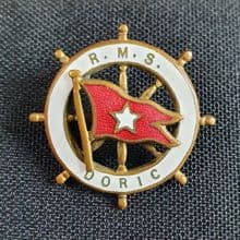 Original White Star Line RMS Doric Pin Badge/Brooch