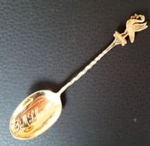 Original White Star Line RMS Megantic Souvenir Gold Spoon
