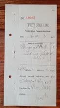 Original White Star Line Ticket Receipt – 1911