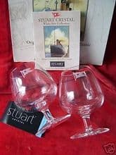Rare Stuart Crystal Titanic Brandy Glasses