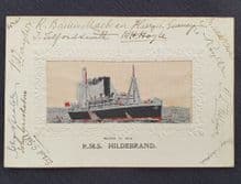 RMS Hildebrand Silk Postcard