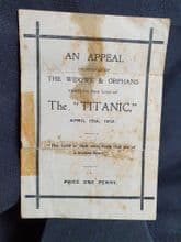 RMS TITANIC APPEAL CARD DATED 21ST APRIL 1912