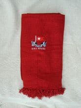 RMS TITANIC EMBROIDERED RED THROW