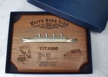 RMS Titanic Limited Edition Pewter & Walnut Wall Plaque