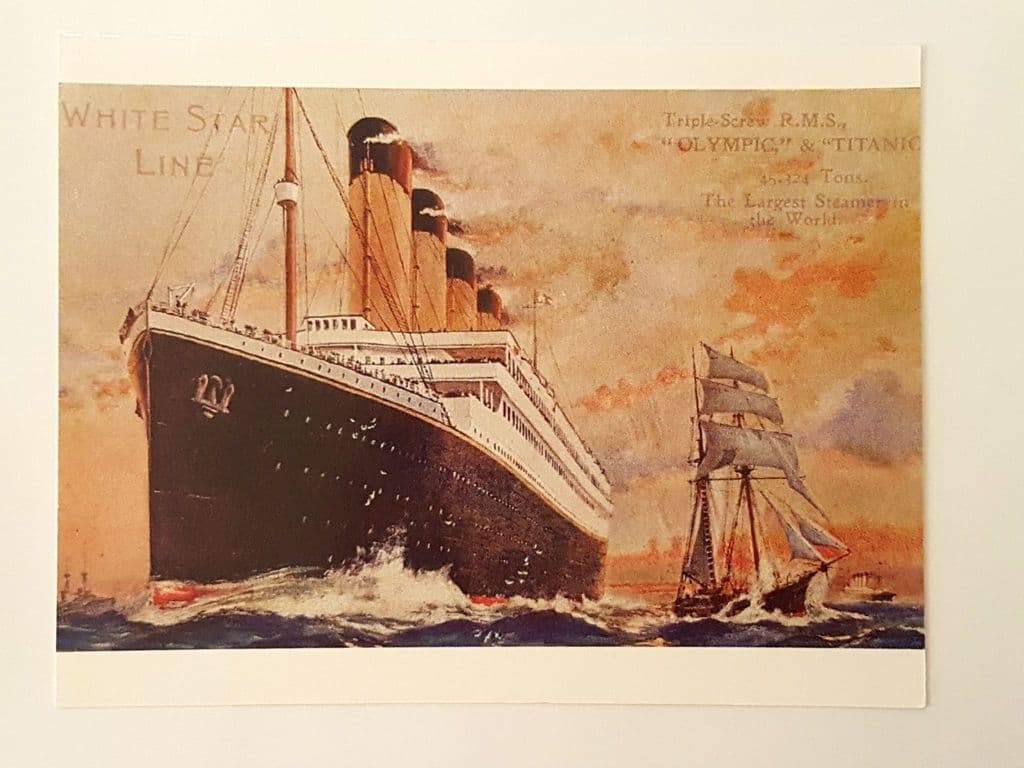 Olympic Titanic White Star Line Largest Steamers in World BLECHSCHILD KA7 µ * 