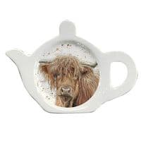 Bree Merryn Betsy Highland Cow Teabag Tidy Holder Kitchen Hygiene Melamine 11x8cm
