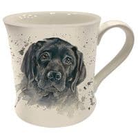 Bree Merryn Ceramic Luna Black Labrador Tea/Coffee Boxed Mug Gift 8.5x8cm