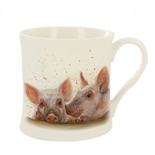 Bree Merryn Fine China Purdy & Peyton Pigs Farm Tea/Coffee Boxed Mug 8.5x8cm