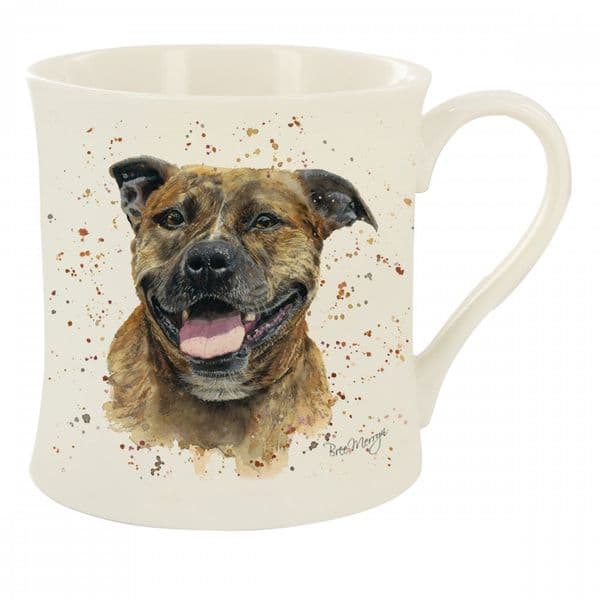 Bree Merryn Fine China Scout Staffie Bull Terrier Dog Tea/Coffee Boxed Mug 8.5x8cm