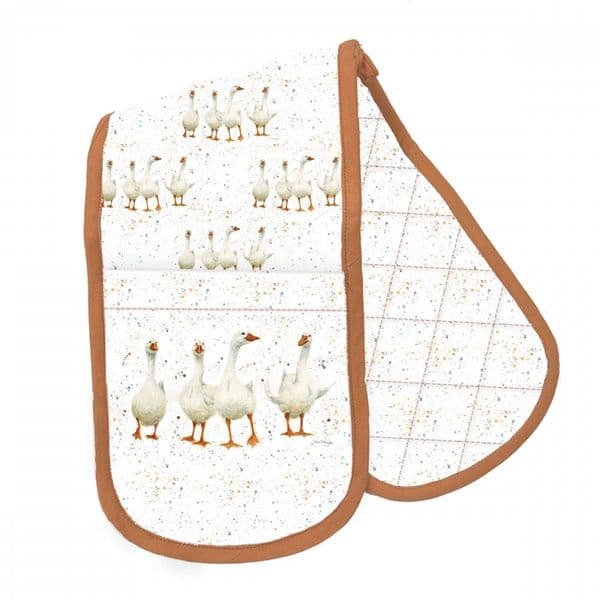 Bree Merryn Organic Cotton Goose Women Duck Kitchen Double Oven Gloves 18x72cm