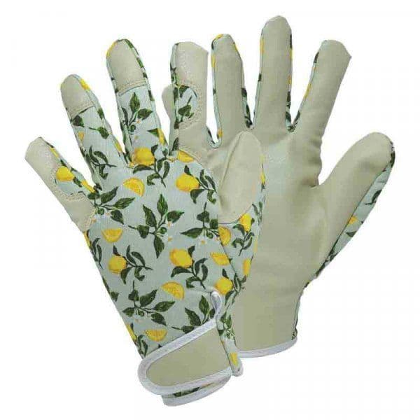 Briers Green Sicilian Lemon Leather Gardening Gloves Medium Size 8 Pruning Planting & Weeding