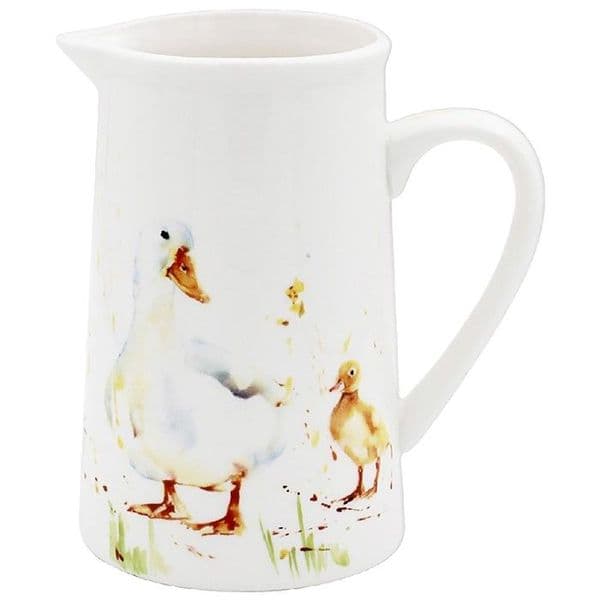 Country Life Duck China Decorative Kitchenware Table Serving Jug Pitcher 15x12m