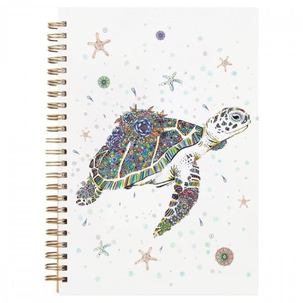 Doodleicious Sea Turtle A6 Lined Spiral Hardback Notebook Stationery 15x10cm