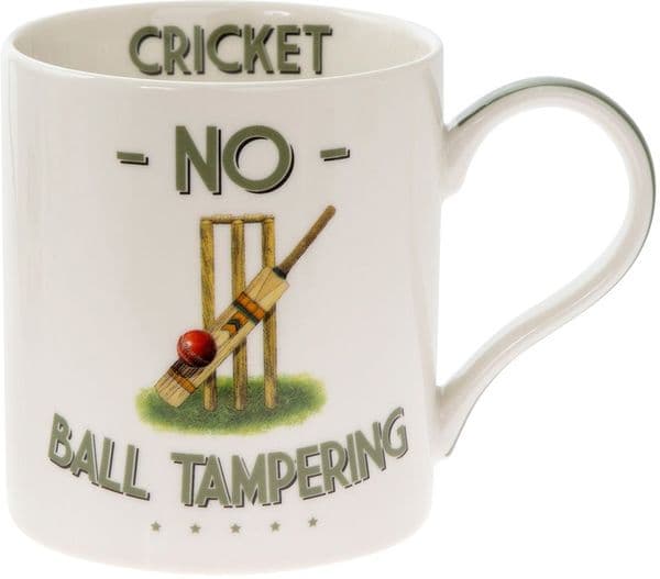 No Ball Tampering Cricket Sport Boxed Gift Fine China Mug Fathers Day 13x9x10cm