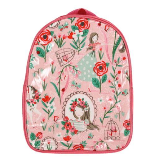 Pink Flower Girl Toddler Children Ruck Sack Backpack School Themed Bag 23x30cm