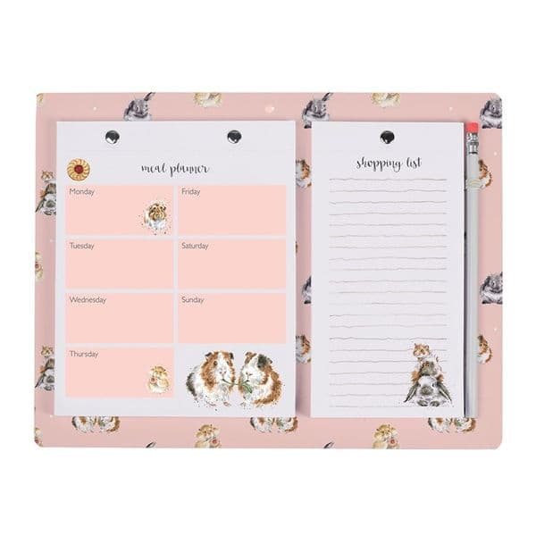 Wrendale Design Illustrated Animal Meal Planner & Magnetic Shopping Pad 29x23cm
