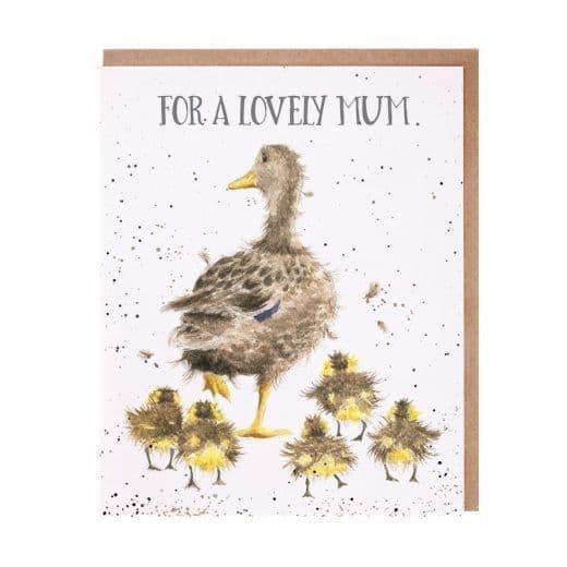 Wrendale Design Lovely Mum Duck & Ducklings Blank Inside Greetings Card 14x17cm