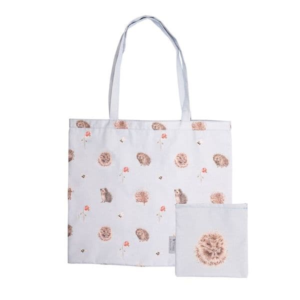 Wrendale Designs Awakening Hedgehog Reusable Foldable Tote Cotton Shopping Bag 41x44cm