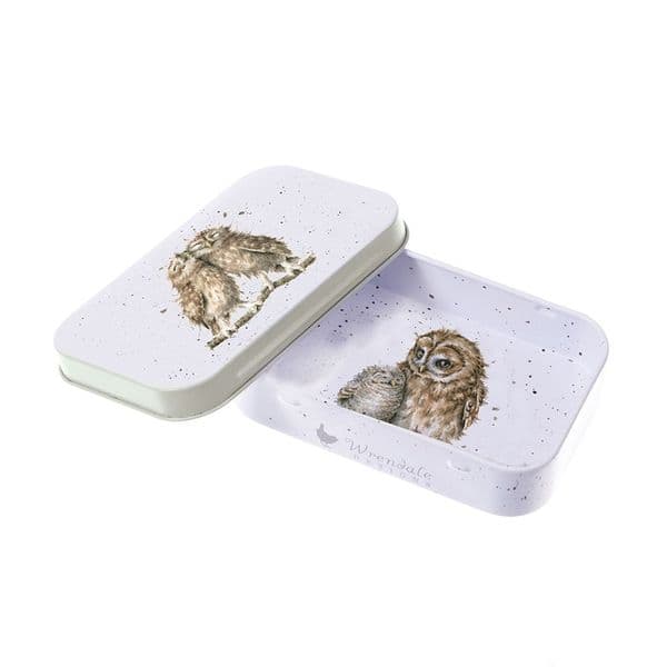 Wrendale Designs Country Birds of a Feather Owl Keepsake Gift Mini Tin 9.5x6x2cm