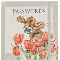 Wrendale Designs Illustrated Bessie the Cow Password Book Notebook Pad 11x10cm