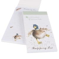 Wrendale Designs Illustrated Country Duck Magnetic Shopping List Pad 21x10cm