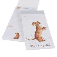 Wrendale Designs Illustrated Sausage Dog Magnetic Shopping List Pad 21x10cm