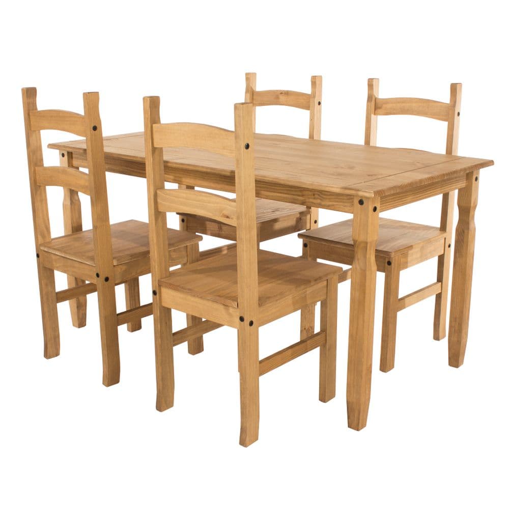 Cabo rectangular dining table & 4 chair SET