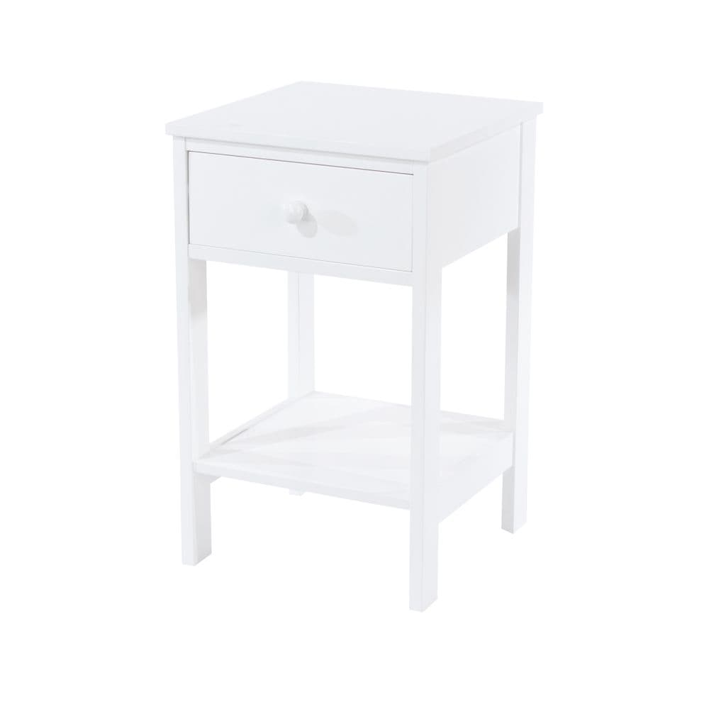 Clarity White shaker, 1 drawer petite bedside cabinet