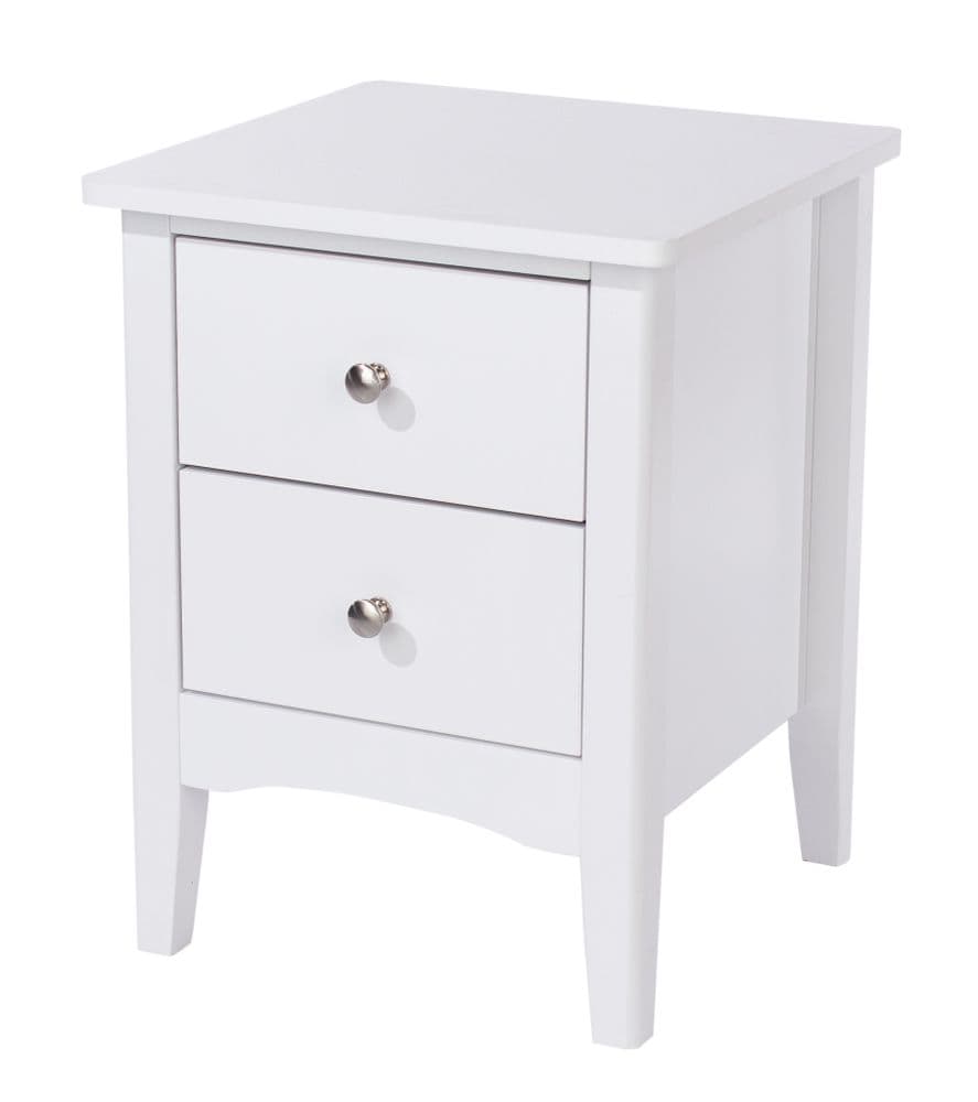 Gunnison White  2 petite drawer bedside cabinet
