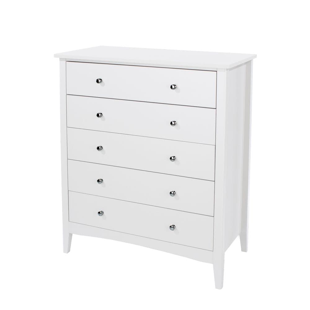 Gunnison White  5 drawer chest
