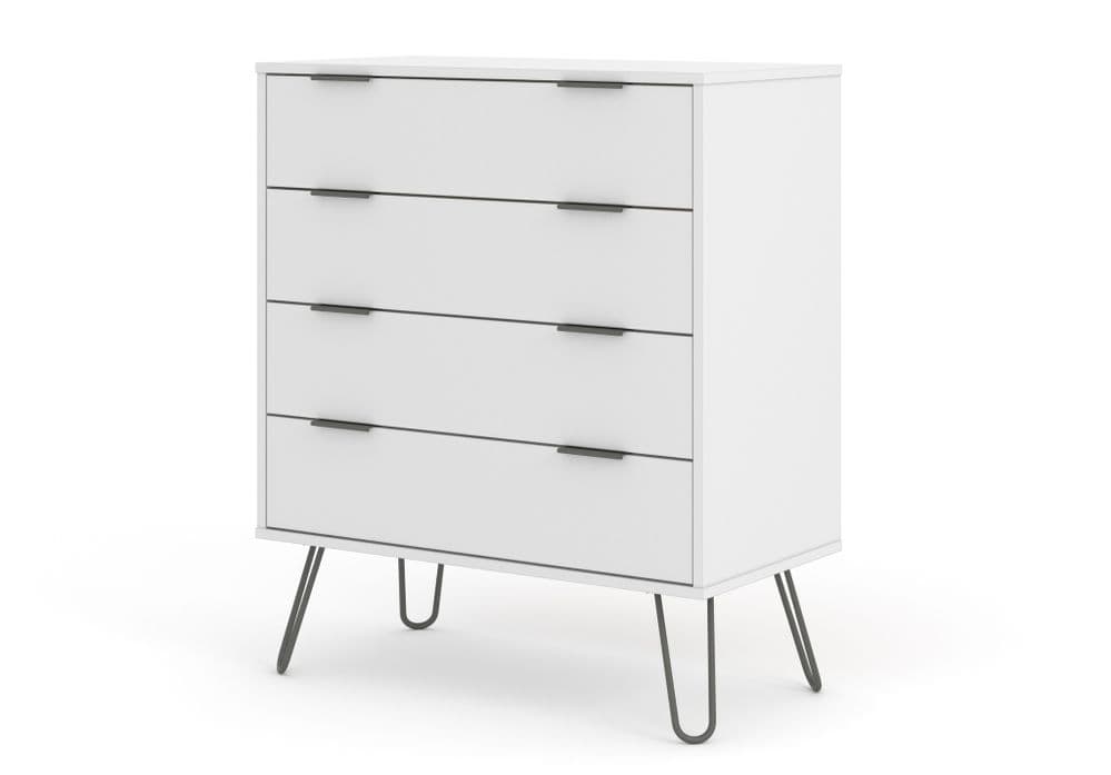Rustic White 4 drawer chest of drawers
