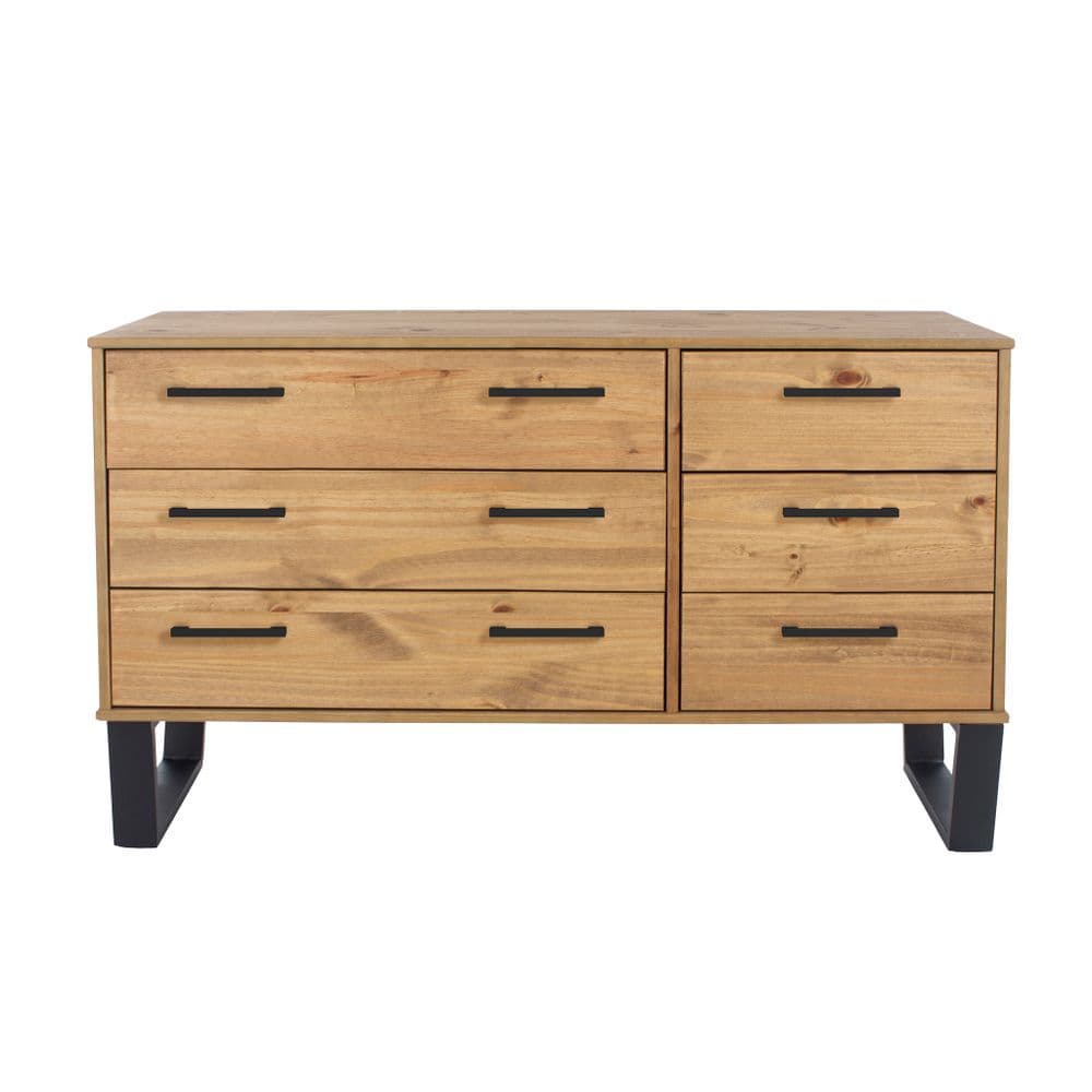 Teha 3+3 drawer wide chest of drawers