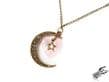 Antique Bronze Moon and Star Necklace