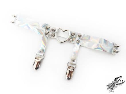 Holographic Heart Ring Thigh Garter